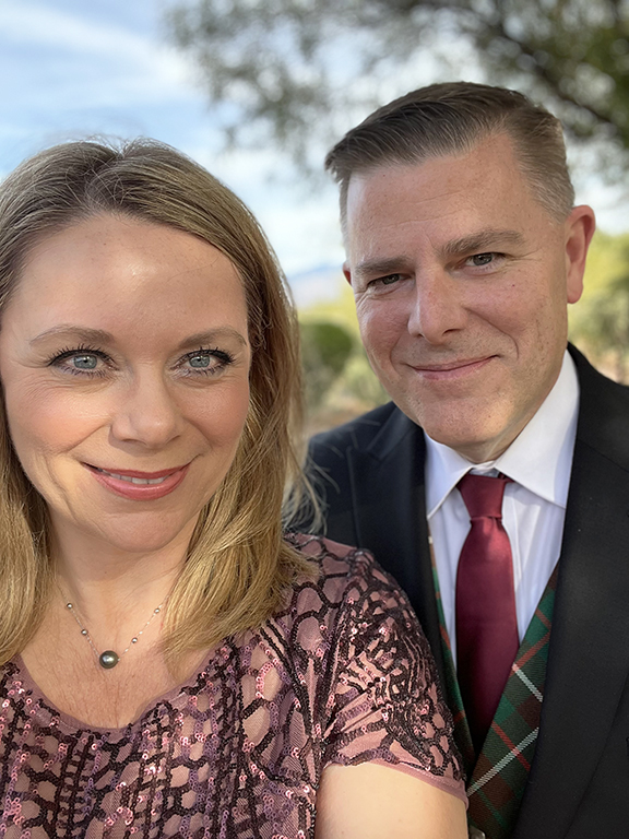 U.S. Army veteran and ASU Faculty Associate David Corlett with his wife, Margot. Photo courtesy of D. Corlett.